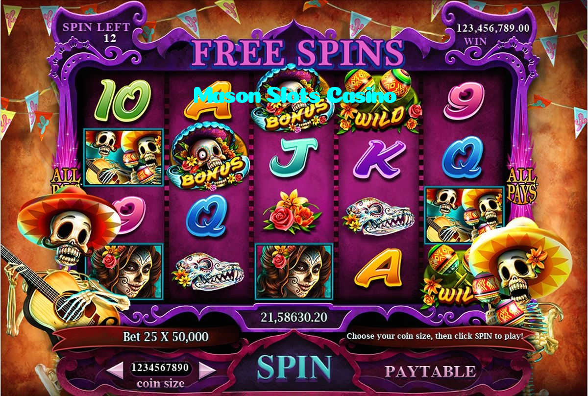 available types of Mason Slots Casino bet including pre-match live express and system bets